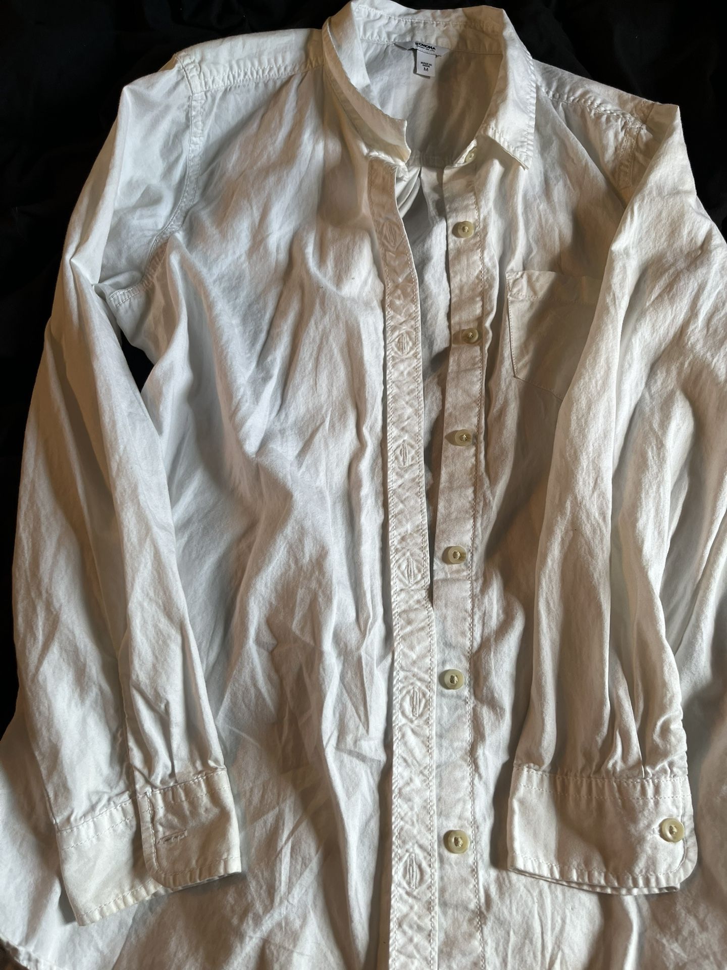 Sonoma Women’s White Size M Button Up