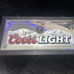 Coors Light Brewing Co.Mirror Sign with Etched Glass