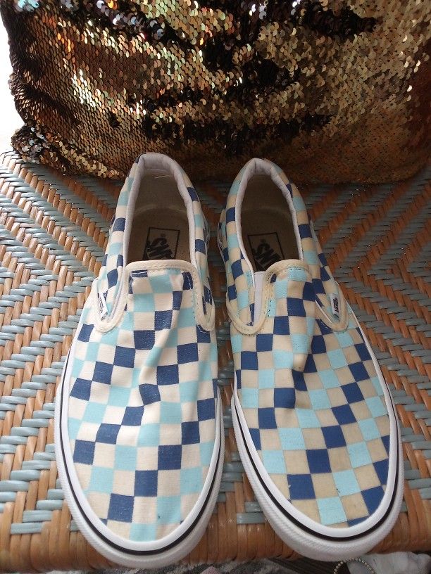 Men's Classic Slip On Checkerboard Size 7.5