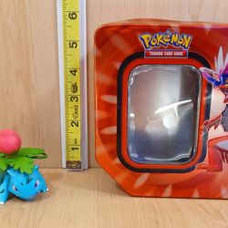 Empty Large Pokémon Tin With Figures