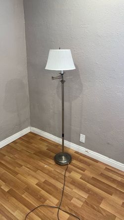 Brushed Nickel Swing Arm Floor Lamp