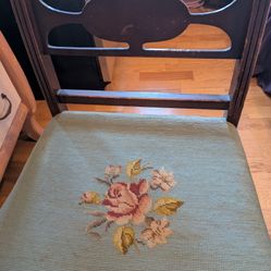 Antique Chairs, Rush & Embroidery Seat