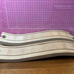 2 Thomas & Friends Wooden Railway Train Curved Sloped Tracks