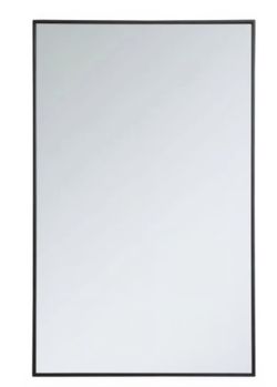 Elegant Lighting Elene 30" W x 48" H Contemporary Rectangular Metal Framed Bathroom Wall Mirror