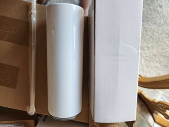 **NEW White Stainless Steel Tumbler with Lid – Great for Sublimation or Everyday Use**