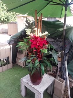 60"  High  Fake  Flower  Plant  with  Bamboo  in  Heavy Duty  Vase