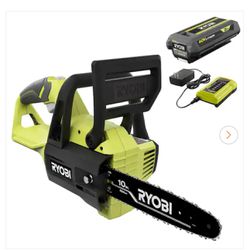 40V 10 in. Battery Powered Chainsaw with 2.0 Ah Battery and Charger