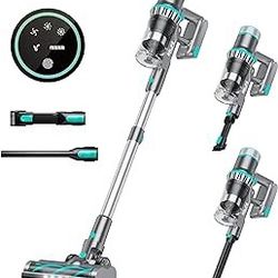 Brand New In Box Cordless Vacuum Cleaner, 38Kpa/450W Brushless Stick Vacuum, 130000 RPM Powerful Motor, 45mins Runtime, LED Display, 6 in 1 Lightweigh