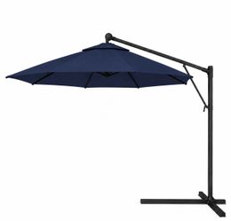 🌊 Navy Blue Offset Patio Umbrella – 10FT Outdoor Cantilever Umbrella 🌊