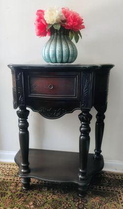 Granite Top Console Table w/ Hidden Heavy Duty Magnet Entry Hall Table 36"
