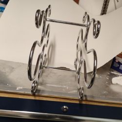 Chrome Table Top 6 Bottle Wine Rack