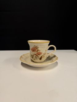 Mikasa Country Charm Strawflowers Cup and Saucer