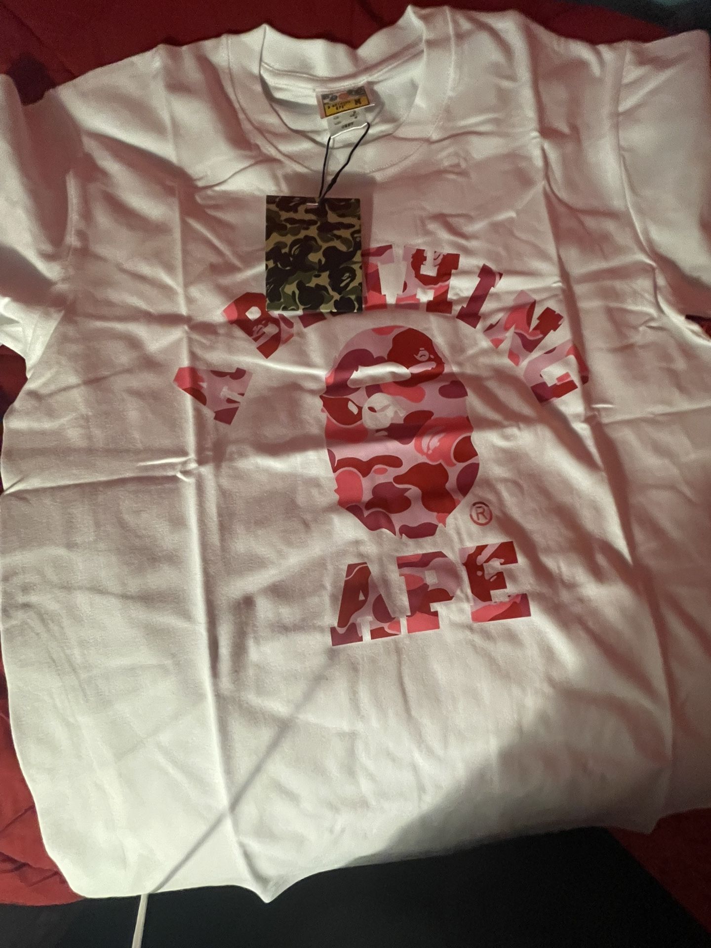 Bape pink mens Shirt/ size medium