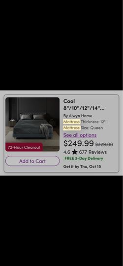 Alwyn Home Cool Queen Mattress 12"