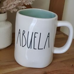NEW White Rae DUNN "Abuela" Coffee Drink Mug