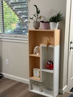 Modern Two-Tone Bookshelf / Display Shelf