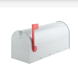 Metal Post Mount Mailbox RAINHOL 20 x 8.7 x 6.7 inches Gray