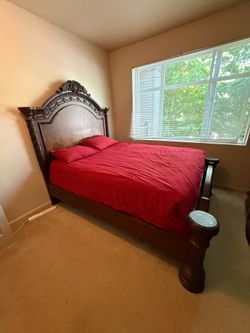 Bed with foundation