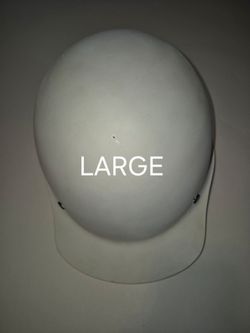 SKULL FIBERGLASS HARD HAT MATTE WHITE BALL CAP