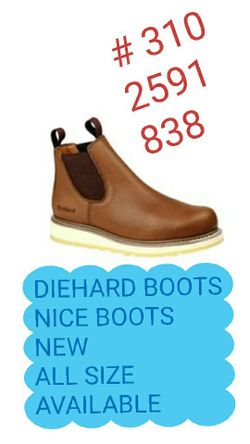 MENS WORK BOOTS DIEHARD ALL SIZE NEW IN BOX