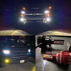 PSX26W 12278 LED Headlight Fog Lights/DRL Upgrade, 6000K Xenon White 12278C1 H28W PWY26W Xtreme Super Bright luces