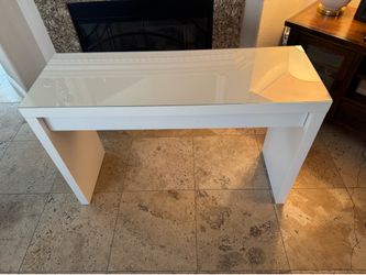 Desk/Vanity with glass top