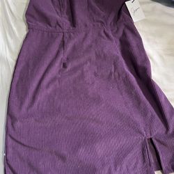 Purple Corduroy Dress