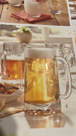 Set de cuatro Vasos Cerveceros nuevos de Princess house