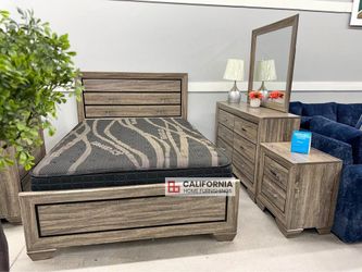 Solid wooden Queen 4pc Bed set New ( Mattress not included for the price)/ Financing available