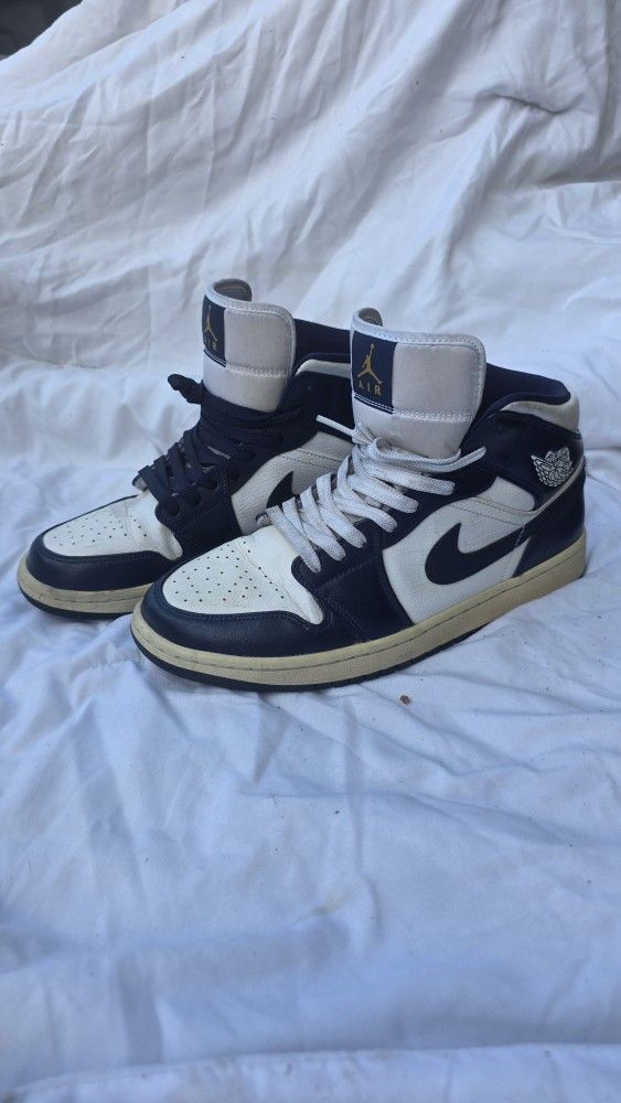 Nike Mens Air Jordan 1 Mid 'Armory Navy'