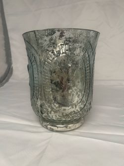 Silver brass vase