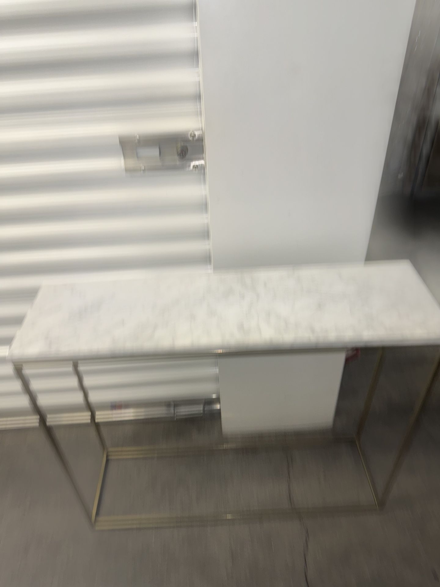 West Elm Streamline Console Table – Marble + Brass (36”)