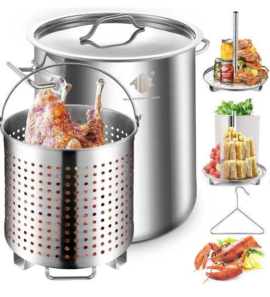 NEW IN BOX! 40QT Stainless Steel Stockpot & Turkey Fryer Kit π₯