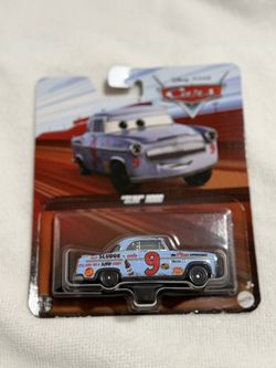 Mattel Disney Pixar Cars Slim Hood 1:55 Diecast Car Blue Red Black Toy Vehicle