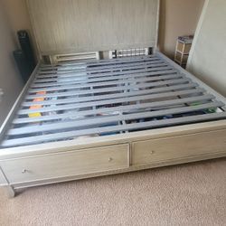 King size wood bed frame