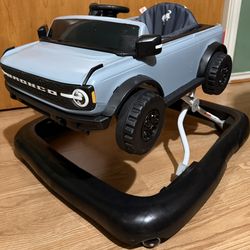 Bright Starts Ford Bronco 4-in-1 Baby Activity Center and Push Walker Blue Grey Walker