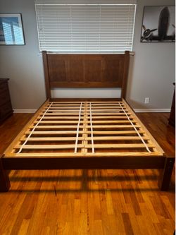 $100 Solid wood queen size bed frame