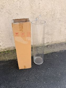 Tall Clear Glass Cylinder Vase – Studio / Event / Home Décor