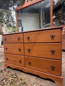 Dresser with mirror