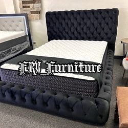 New Queen Bed Frame With Mattress 