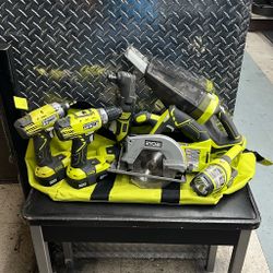 Ryobi 18v 6 Tool Drill Impact Saw Combo Kit 