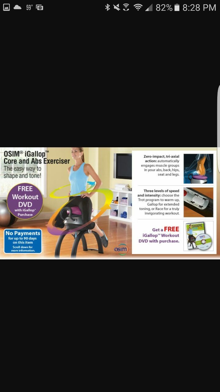 Osim igallop ab and core exercise machine for Sale in Waltham MA
