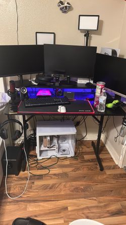 GTRACING Lumina Elite LED Gaming desk Black