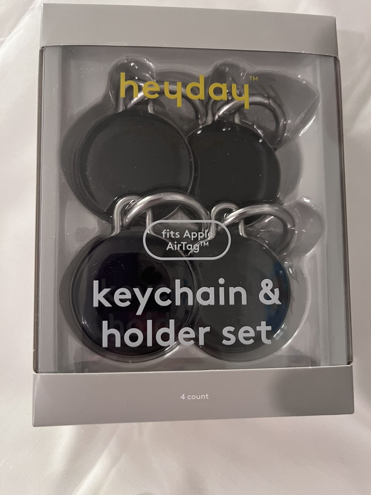 AirTag 4Pk Silicone Keychain Black