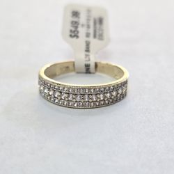 14kt Gold CZ Stone Band 