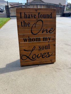 Wooden sign