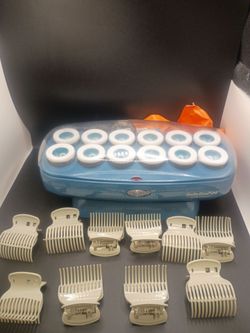 Babyliss Pro Nano Titanium 12 Jumbo Hot Rollers Curlers w/12 Clips Pageant Cheer
