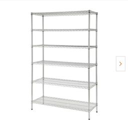 5-Tier Commercial Grade Heavy Duty Steel Wire Shelving Unit in Chrome (48 in. W x 72 in. H x 18 in. D)