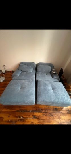 Blue sofa transformer Brooklyn pick up