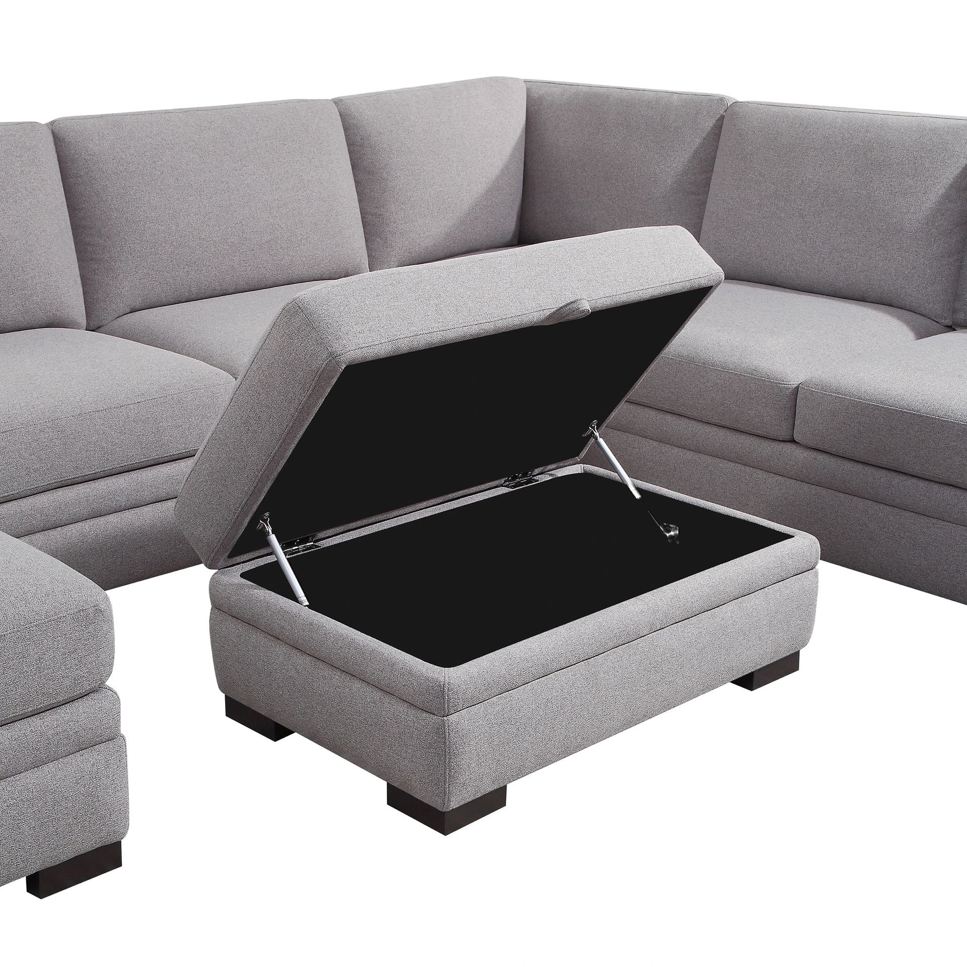 Langdon Fabric Sectional With Storage Ottoman KM Home Furniture